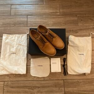 Viberg Derby Leather Dress Shoes Chestnut Essex Size 10.5